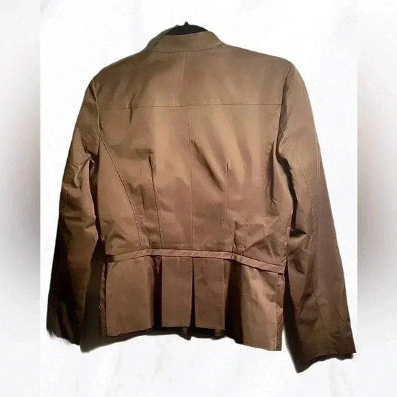 Cynthia Rowley classic style day 2 nite green waist length long sleeve blazer M - Picture 2 of 4